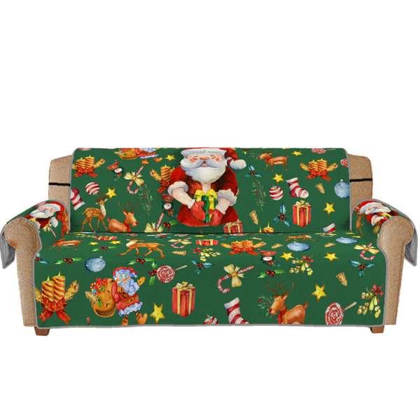 Tecknad jultomte med älg soffa cover jul stil soffa