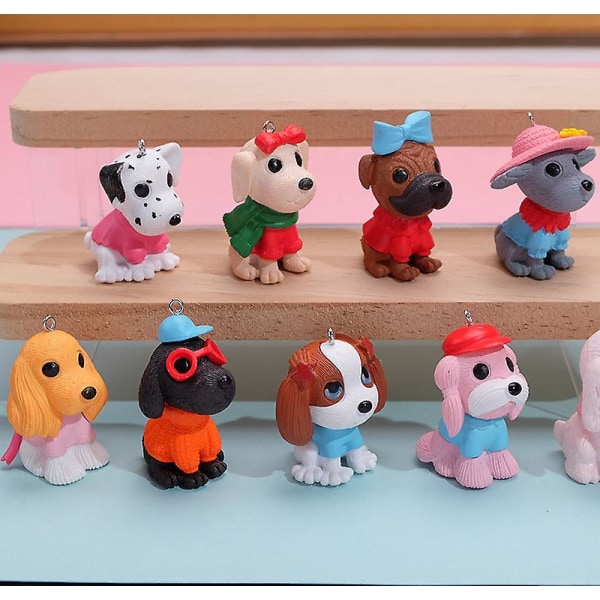 8 st Chien Gâteau Topper, Chiot Gâteau Topper Cupcake Topper, Mini Chien Chiot Figurines Jouet, Chien Gâteau Décorations pour Enfants Anniversaire Ba