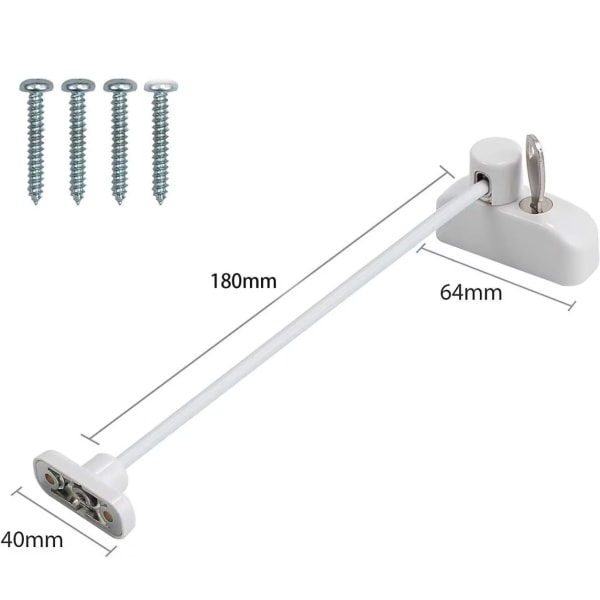 1 kpl Valkoinen Vauvan/Lapsen Turvallisuus Ikkuna/Ovi Ikkunan Turvalukko -