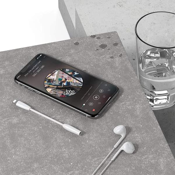iPhone Hovedtelefonadapter, Lightning til 3,5 mm AUX Audioadapter