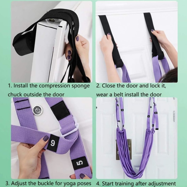 Yogastrap för bensträckning - Bomulls-polyester yogastrap