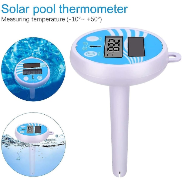 Auspicious-digital Solcellspooltermometer Flytande Pooltermometer Elektronisk Soltermometer Pool Spa Termometer Flytande