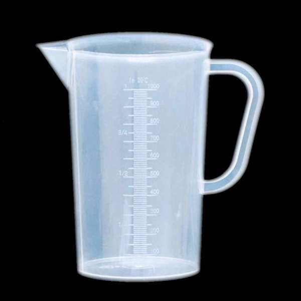1 l plastmålebeger med håndtak - 1000 ml måling