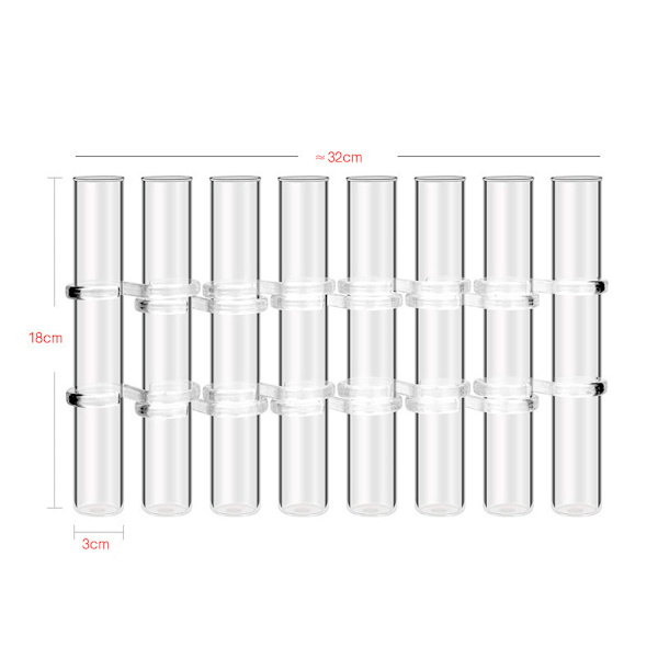 Hengslet vase, kreativ reagensglassvase, glass reagensglass knoppvase