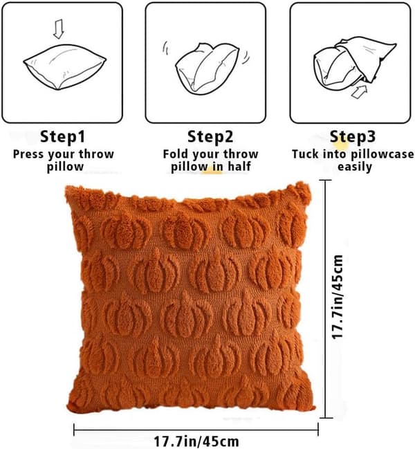 Pumpalyx Höst Kuddfodral 18x18 2-pack Höstdekoration Höst Rost Pumpa Kuddfodral Passar för Stol Soffa