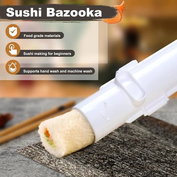 Sushi Maker (27*6cm, Valkoinen), Sushi Bazooka, Sushi DIY -tekolaite