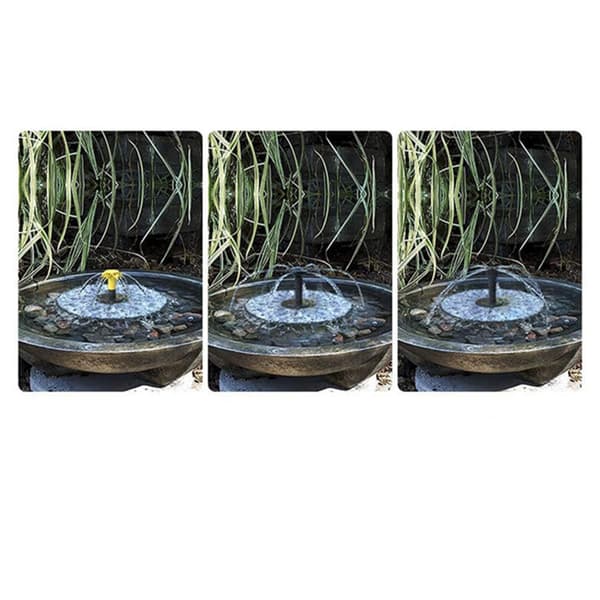 Hagefontene Solcellepumpe 1.5W Oppgradert Solfontene Dam