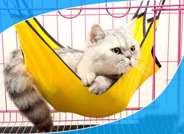 2 st Mjuka Katthammockar Hängande Säng Bekväma Burhammockar för