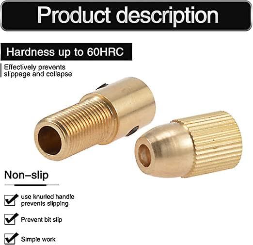 Messing mini bore med 0,5-3,0 mm chuck til mikro twist bore Chuck（7 stk.）