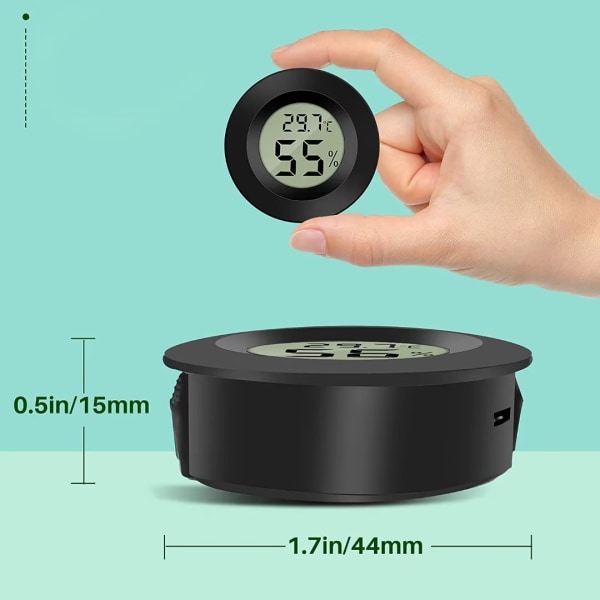 Mini Digital LCD Termometer Hygrometer Temperatur Luftfugtighed