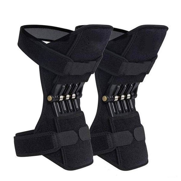 Power Knästöd Brace Fjäder Knästöd, 1 par Patella Booster Fjäder Knästöd Stöd För Vandring Sport