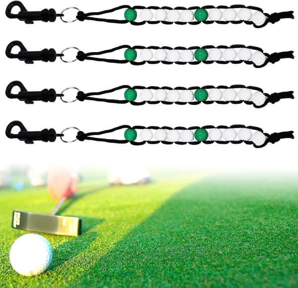 4-pack Bärbara Plastgolfräknare för handled och bältesögla