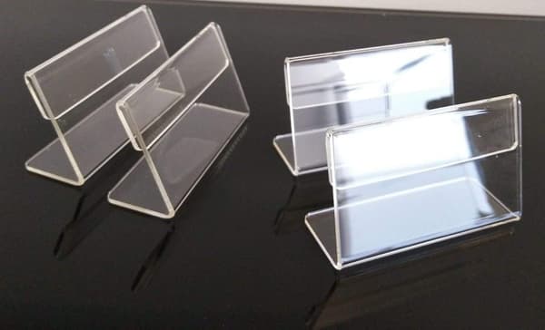 12 st Mini Skyltvisningskortställ Prislapp Transparent Kort