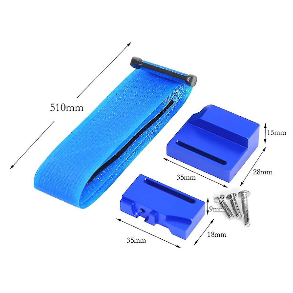 RC-bil Uppgraderingsdelar Batterihållare Aluminiumlegering för 1/10 F-150aptor R RC-bil Blå
