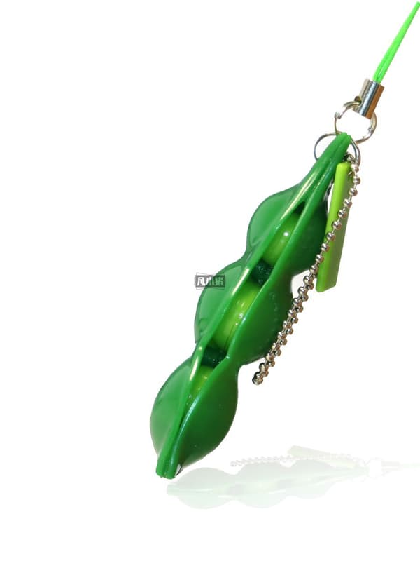 Nyckelring, 3-pack Crush Keychain Squeeze Bean Squishy Sojabönor för