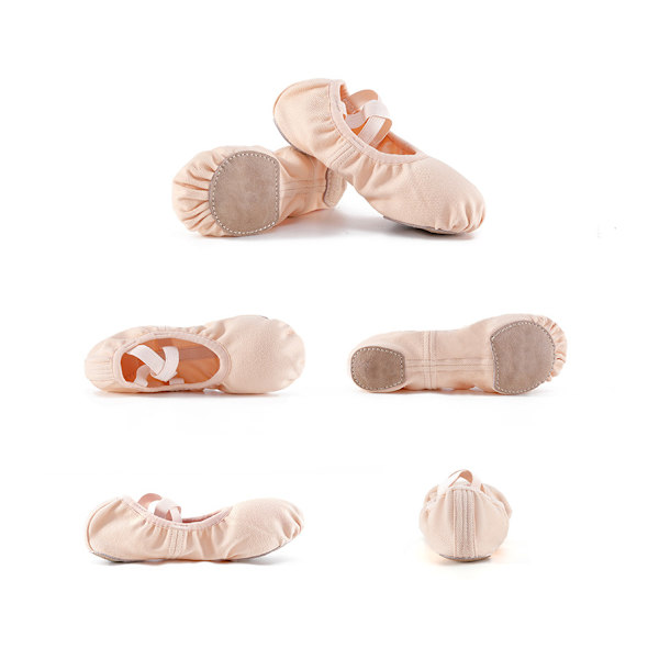 Demi Pointe Ballet Sko Rosa og Svart Dansesko for Barn