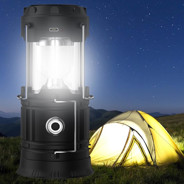 Bärbar LED Camping Lantern - Ultra Bright USB Uppladdningsbar