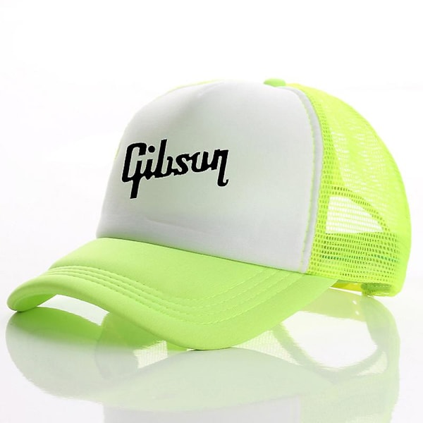 Guitar Gibson Trucker Cap Mænd Sjov Gibson Hat Baseball Cap Sommer Unisex Mesh Net Caps Messing Spænde Dad Cap Snapback Justerbar A1