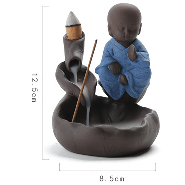 1 stk Tilbageflydende Røgelsesholder Røgelsesbrænder, Porcelæn Buddha
