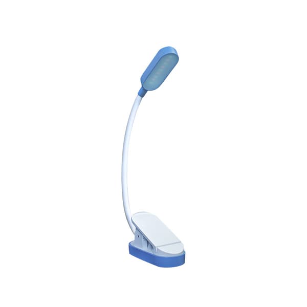 Blå øyevern leselampe, 9 stk USB-oppladbare LED