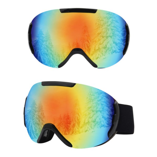 Blå skidsnowboardglasögon UV-skydd Anti-dimma snöglasögon