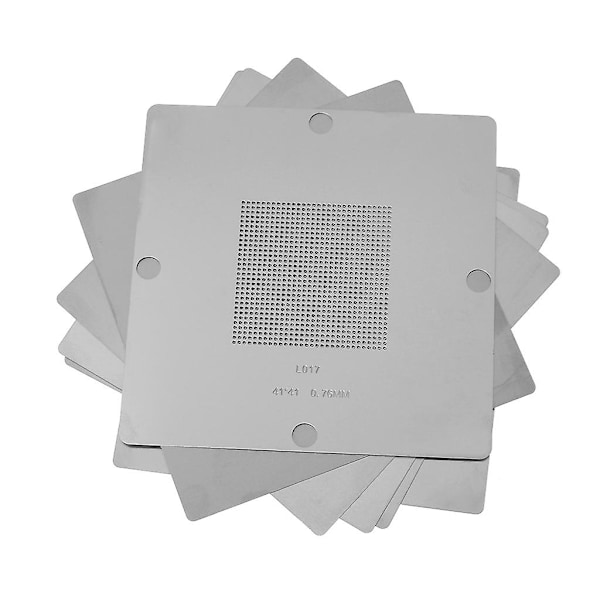 10/27 st Bga Reballing Stencil Kit  Cpu Tennplantering Lödningsnät 90x90mm