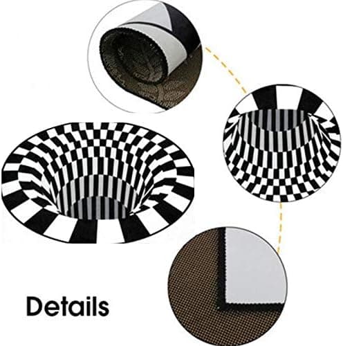 3D Vortex Matta 3D Swirl Print Optisk Illusion Matta Halksäker