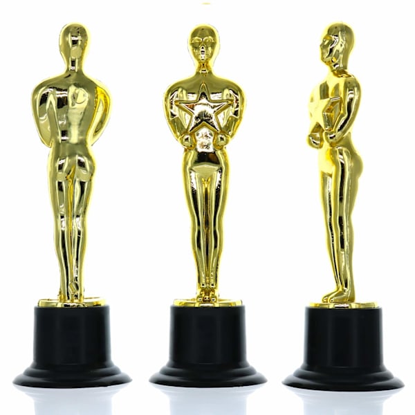Forgylt metall Oscar-statuett