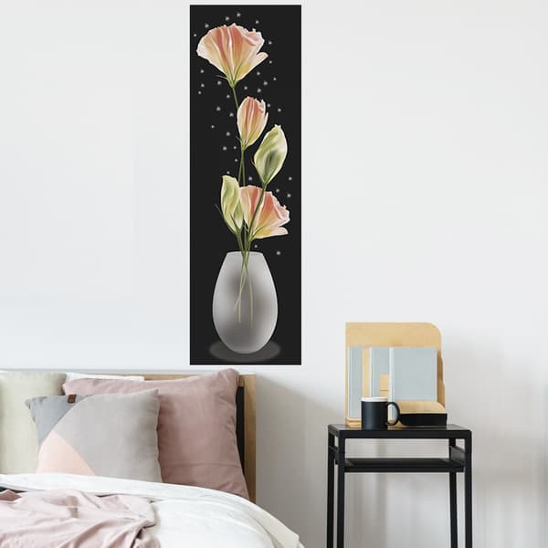 1 st varm blomvas vardagsrumsbakgrundsvägg