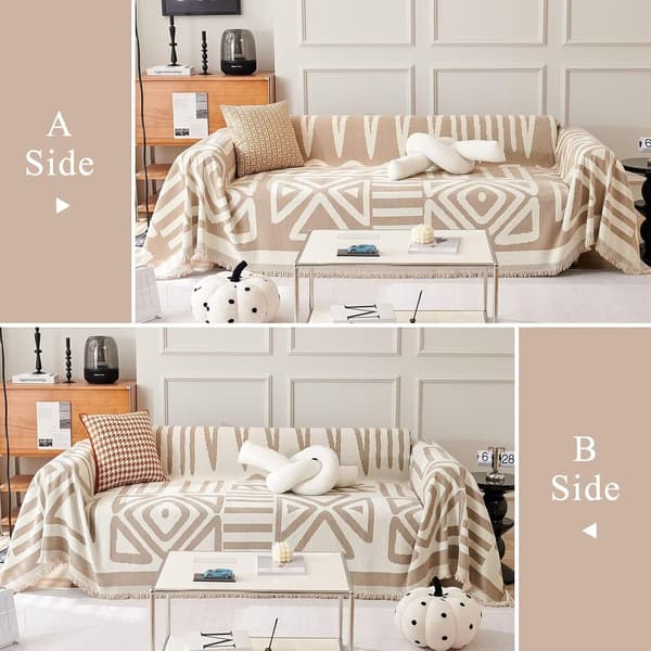 Boho Sofatrekk - Sofatrekk - 2-seters sofa, Khaki, 180x300 cm
