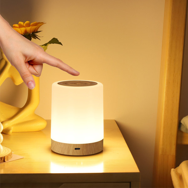 Touch-natlampe genopladelig trådløs natlys 11 LED-lys