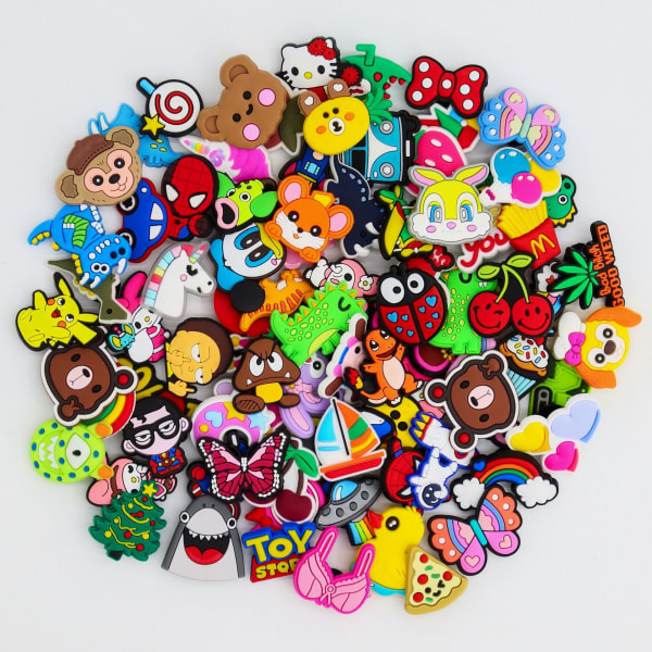 Clog Charms - Forskellige tilfældige mønstre - PVC Clog Charms -