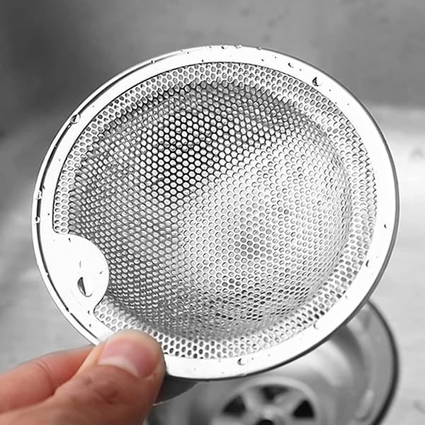 To rustfrie stål drænfiltre - sæt med 2 (10,2 cm)