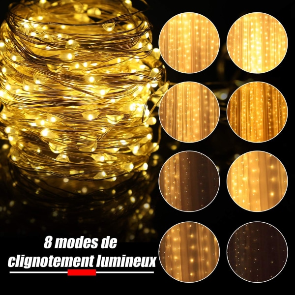 3 * 3M 300LED String Lights Gardin Flerfarget 8 lysmoduser,