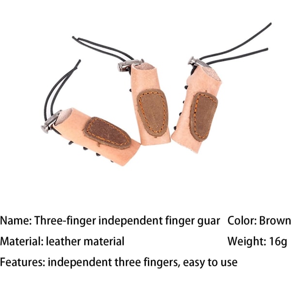 1 set med tre fingrar Bågskytte Finger Tab Protection Bågskytte