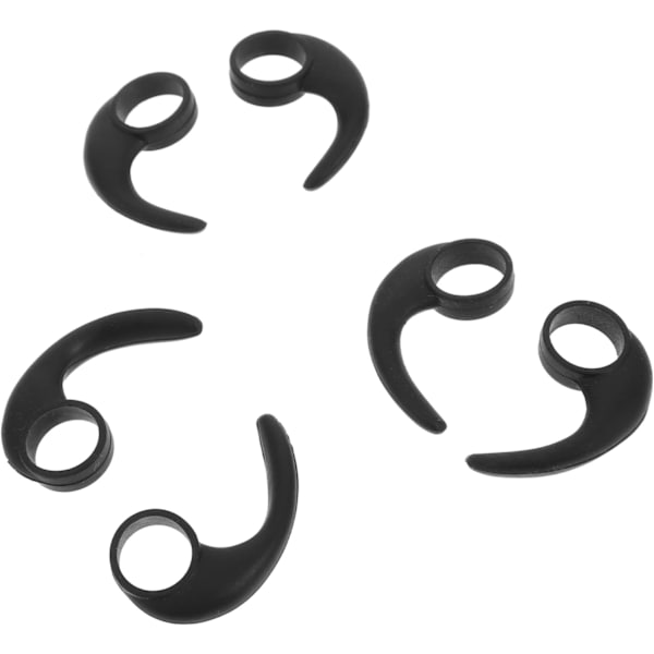 6 stk. silikone ørehooks til in-ear hovedtelefoner kaliber 10mm