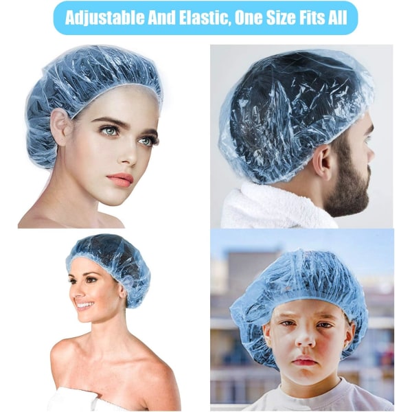 Large Disposable Transparent Plastic Shower Cap for Home Use, Hot