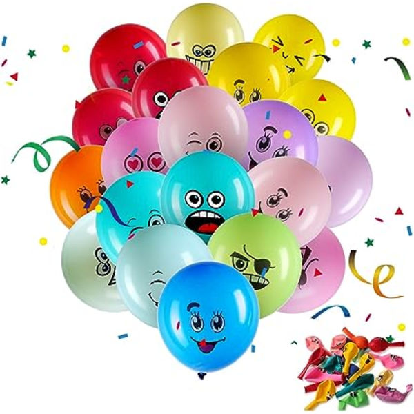 100 st Latexballonger Emotion Series Blandade Färger Fest
