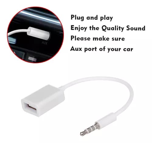 2×kabel USB-til-hjelpeinngangskonverterer for bildekoding