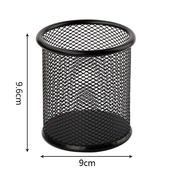 （sort）6 Pak Metal Mesh Blyantsholder til Skrivebord