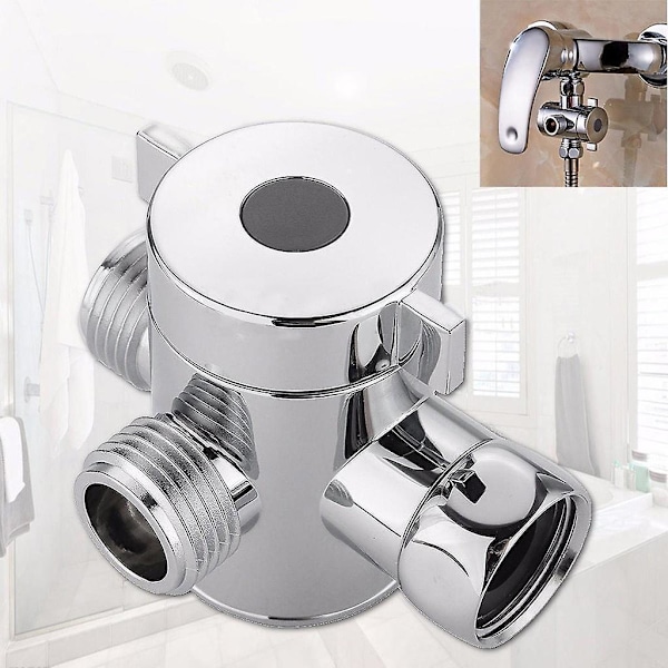 3-veis T-adapter for badekar dusjhode arm montering diverter adapter for hånddusj 1 stk