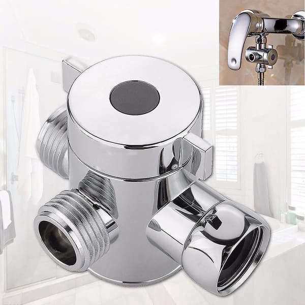 3-vejs T-adapter til badekar, brusehoved, arm, monteringsaflederadapter til håndbruser 1 stk.