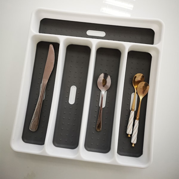 Besticklåda för Låda / 6 Vita Plastfack SPACE
