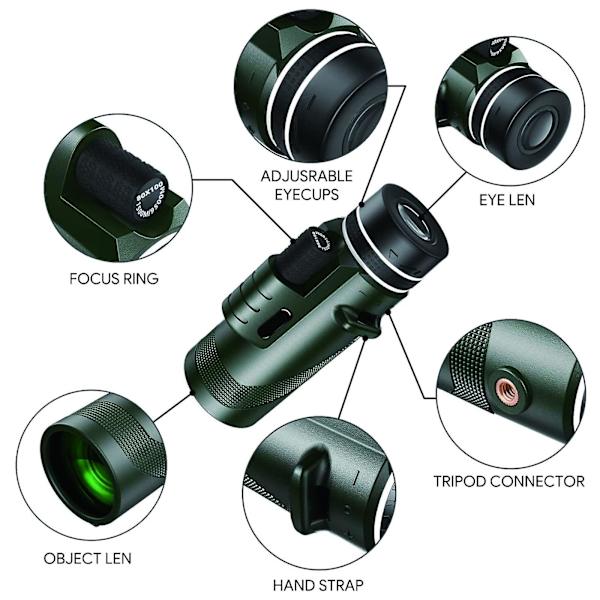 Kannettava 80x100 Super High Power Hd Night Vision Monocular Telesc