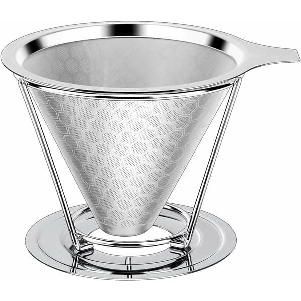 (800Mesh) Återanvändbart kaffefilter, permanent filter i rostfritt stål