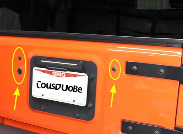 (3 stk.) Wrangler baklukeplugger, Wrangler gummplugger 2007+