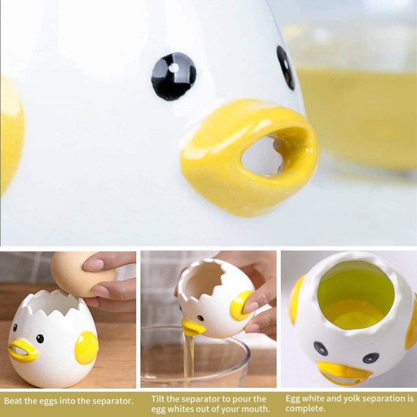 Eggeplommeseparatør, Keramisk Kylling Egg Stil, Tegneserie Egg