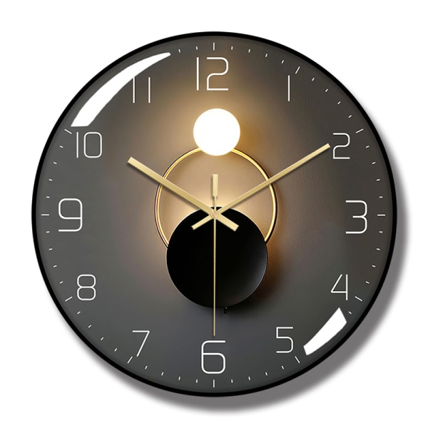 Modern Silent Wall Clock, Diameter 30cm Väggklocka för Living