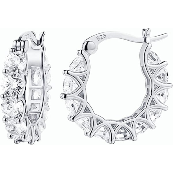 Små Hoops Øreringe til Kvinder Trendy Forgyldt Letvægts Cubic Zirconia Chunky Cartilage Huggie Hoops Øreringe H