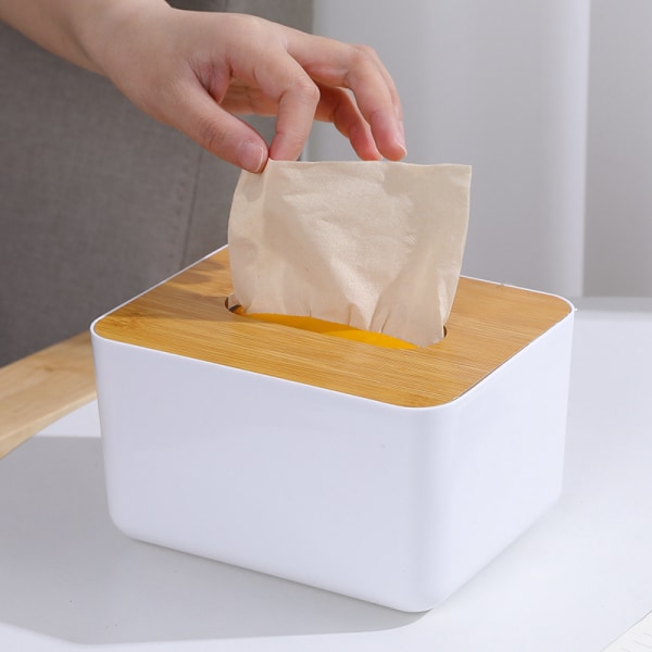 1 x Tissue Box, rektangulär Tissue Box-hållare för förvaring på
